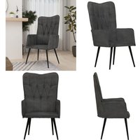 Ohrensessel Schwarz Canvas - Sessel - Ohrensessel - Wohnstuhl - Polstersessel - Lounge Chair - Home & Living Ohrensessel Schwarz Canvas - Sessel - Ohrensessel - Wohnstuhl - Polstersessel - Lounge Chair - Home & Living von VIDAXL