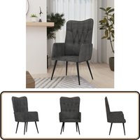 Ohrensessel Schwarz Canvas - Sessel - Ohrensessel - Wohnstuhl - Polstersessel - Lounge Chair Ohrensessel Schwarz Canvas - Sessel - Ohrensessel - Wohnstuhl - Polstersessel - Lounge Chair von VIDAXL