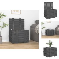 Vidaxl - Ordnungshelfer - Living Truhe Grau 58x40,5x42 cm Massivholz Kiefer - Grau von VIDAXL