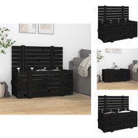 Ordnungshelfer - Living Truhe Schwarz 91x40,5x42 cm Massivholz Kiefer - Schwarz Ordnungshelfer - Living Truhe Schwarz 91x40,5x42 cm Massivholz Kiefer - Schwarz von VIDAXL