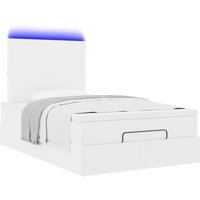 Ottoman-Bett mit Matratze & LEDs Weiß 120x190 cm Kunstleder vidaXL Ottoman-Bett mit Matratze & LEDs Weiß 120x190 cm Kunstleder vidaXL von VIDAXL