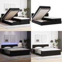 Ottoman-Bett mit Matratzen & LEDs Schwarz 180x200 cm Kunstleder - Vidaxl Ottoman-Bett mit Matratzen & LEDs Schwarz 180x200 cm Kunstleder - Vidaxl von VIDAXL