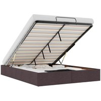 Ottoman-Bett ohne Matratze Dunkelbraun 140x190 cm Stoff Vidaxl Ottoman-Bett ohne Matratze Dunkelbraun 140x190 cm Stoff Vidaxl von VIDAXL