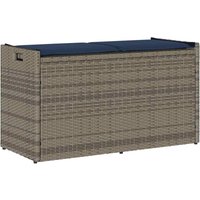 Vidaxl - Outdoor-Sitzbank mit Stauraum und Kissen Grau 100 cm von VIDAXL
