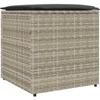 Kissenbox mit Speicher Hellgrau 50 x 50 x 50 cm Poly-Rattan vidaXL Kissenbox mit Speicher Hellgrau 50 x 50 x 50 cm Poly-Rattan vidaXL von VIDAXL