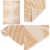 Vidaxl - Outdoor-Teppich Flachgewebe 120x170 cm Blattmuster - Außenbereich - Terrassenüberdachung - Balkon - Wetterfest - UV-beständig - Home & Living von VIDAXL