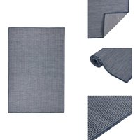 Outdoor-Teppich Flachgewebe 120x170 cm Blau - Außenbereich - Terrassenüberdachung - Balkon - Polypropylen - Wetterfest Outdoor-Teppich Flachgewebe 120x170 cm Blau - Außenbereich - Terrassenüberdachung - Balkon - Polypropylen - Wetterfest von VIDAXL