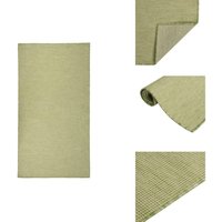 Outdoor-Teppich Flachgewebe 80x150 cm Grün - Außenbereich - Terrassenüberdachung - Gartendekoration - Balkon - Wetterfest Outdoor-Teppich Flachgewebe 80x150 cm Grün - Außenbereich - Terrassenüberdachung - Gartendekoration - Balkon - Wetterfest von VIDAXL