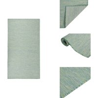 Outdoor-Teppich Flachgewebe 80x150 cm Türkis - Außenbereich - Terrassenüberdachung - Balkondekoration - Wetterfest - UV-resistent Outdoor-Teppich Flachgewebe 80x150 cm Türkis - Außenbereich - Terrassenüberdachung - Balkondekoration - Wetterfest - UV-resistent von VIDAXL