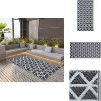 Vidaxl - Outdoor-Teppich arakil Schwarz 190x290 cm pp - Außenbereich Dekoration - Balkon Teppich - Terrassen Teppich - Garten Teppich - Pool Bereich von VIDAXL