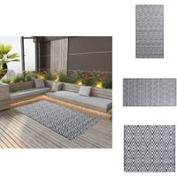 Outdoor-Teppich arakil Weiß und Schwarz 160x230 cm pp - Außenbereich Dekoration - Balkon Teppich - Terrassen Teppich - Garten Teppich - Pool Bereich Outdoor-Teppich arakil Weiß und Schwarz 160x230 cm pp - Außenbereich Dekoration - Balkon Teppich - Terrassen Teppich - Garten Teppich - Pool Bereich von VIDAXL