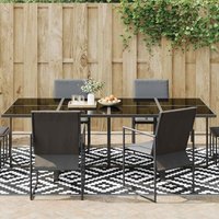 Outdoor-Teppich arakil Weiß und Schwarz 190x290 cm pp Vidaxl von VIDAXL