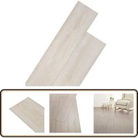 PVC-Fliesen Nicht Selbstklebend 5,26 m² 2 mm Eiche Weiß - PVC-Bodenbelag - Vinylboden - Eichenoptik - Wohnraumgestaltung - Badezimmerboden von VIDAXL