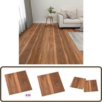 PVC-Fliesen Selbstklebend 20 Stk. 1,86 m² Braun - PVC Fliesen - Vinyl Boden - Selbstklebender Bodenbelag - Wohnraum Dekoration - Badezimmer Boden von VIDAXL