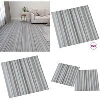 PVC-Fliesen Selbstklebend 20 Stk. 1,86 m² Hellgrau - pvc Fliesen - Selbstklebender Bodenbelag - Design Vinyl - Wohnaccessoires - Badezimmer - Home & von VIDAXL