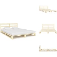Vidaxl - Palettenbett Massivholz Kiefer 200×200 cm - Palettenbett - Holzkohlebettrahmen - Kiefernbett - Doppelbett - Boxspringbett Vidaxl - Palettenbett Massivholz Kiefer 200×200 cm - Palettenbett - Holzkohlebettrahmen - Kiefernbett - Doppelbett - Boxspringbett von VIDAXL