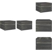 Palettentische 2 Stk. Kiefer Massivholz Dunkelgrau - Gartentisch - Palettentisch - Kiefer Massiv - Outdoor Möbel - Terrassenmöbel Palettentische 2 Stk. Kiefer Massivholz Dunkelgrau - Gartentisch - Palettentisch - Kiefer Massiv - Outdoor Möbel - Terrassenmöbel von VIDAXL
