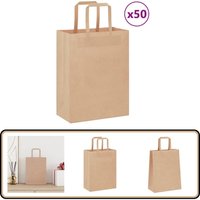 Papiertragetaschen 50 Stk. mit Henkeln Braun 21x11x28 cm - Vidaxl Papiertragetaschen 50 Stk. mit Henkeln Braun 21x11x28 cm - Vidaxl von VIDAXL