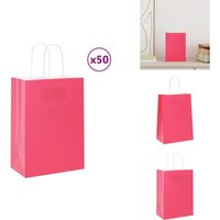 Papiertragetaschen 50 Stk. mit Henkeln Rosa 15x8x21 cm - Papiertragetasche - Papiertragetaschen - Papiertüte - Kraftpapiertüte Papiertragetaschen 50 Stk. mit Henkeln Rosa 15x8x21 cm - Papiertragetasche - Papiertragetaschen - Papiertüte - Kraftpapiertüte von VIDAXL