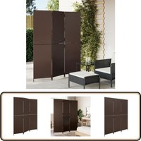 Paravent 3-tlg. Braun Poly Rattan - Raumteiler - Paravent - Holzoptik - Wohnraumgestaltung - Gartenmöbel Paravent 3-tlg. Braun Poly Rattan - Raumteiler - Paravent - Holzoptik - Wohnraumgestaltung - Gartenmöbel von VIDAXL