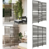 Paravent 3-tlg. Grau Poly Rattan - Raumteiler - Paravent - Trennwandsystem - Privatsphäre - Designmöbel - Home & Living Paravent 3-tlg. Grau Poly Rattan - Raumteiler - Paravent - Trennwandsystem - Privatsphäre - Designmöbel - Home & Living von VIDAXL