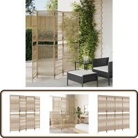 Paravent 4-tlg. Beige Poly Rattan - Raumteiler - Paravent - Trennwandsystem - Wohnraumgestaltung - Privacy Screen Paravent 4-tlg. Beige Poly Rattan - Raumteiler - Paravent - Trennwandsystem - Wohnraumgestaltung - Privacy Screen von VIDAXL