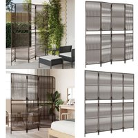 Paravent 4-tlg. Braun Poly Rattan - Raumteiler - Paravent - Holzoptik - Wohnraumgestaltung - Privacy Screen - Home & Living Paravent 4-tlg. Braun Poly Rattan - Raumteiler - Paravent - Holzoptik - Wohnraumgestaltung - Privacy Screen - Home & Living von VIDAXL