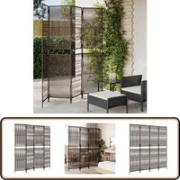 Paravent 4-tlg. Braun Poly Rattan - Raumteiler - Paravent - Holzoptik - Wohnraumgestaltung - Privacy Screen Paravent 4-tlg. Braun Poly Rattan - Raumteiler - Paravent - Holzoptik - Wohnraumgestaltung - Privacy Screen von VIDAXL