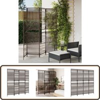 Paravent 4-tlg. Braun Poly Rattan - Raumteiler - Paravent - Holzoptik - Wohnraumgestaltung - Privacy Screen Paravent 4-tlg. Braun Poly Rattan - Raumteiler - Paravent - Holzoptik - Wohnraumgestaltung - Privacy Screen von VIDAXL