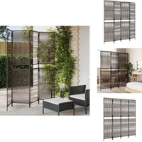 Paravent 4-tlg. Braun Poly Rattan - Raumteiler - Paravent - Holzoptik - Wohnraumgestaltung - Privacy Screen Paravent 4-tlg. Braun Poly Rattan - Raumteiler - Paravent - Holzoptik - Wohnraumgestaltung - Privacy Screen von VIDAXL