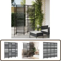 Paravent 4-tlg. Schwarz Poly Rattan - Raumteiler - Paravent - Privacy Screen - Design Möbel - Wohnaccessoires Paravent 4-tlg. Schwarz Poly Rattan - Raumteiler - Paravent - Privacy Screen - Design Möbel - Wohnaccessoires von VIDAXL