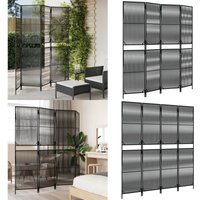 Paravent 4-tlg. Schwarz Poly Rattan - Raumteiler - Paravent - Trennwandsystem - Privacy Screen - Design Möbel - Home & Living Paravent 4-tlg. Schwarz Poly Rattan - Raumteiler - Paravent - Trennwandsystem - Privacy Screen - Design Möbel - Home & Living von VIDAXL