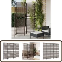 Paravent 5-tlg. Braun Poly Rattan - Raumteiler - Paravent - Trennwandsystem - Privacy Screen - Design Möbel Paravent 5-tlg. Braun Poly Rattan - Raumteiler - Paravent - Trennwandsystem - Privacy Screen - Design Möbel von VIDAXL