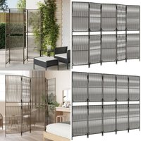 Paravent 5-tlg. Grau Poly Rattan - Raumteiler - Paravent - Trennwandsystem - Privacy Screen - Design Möbel - Home & Living Paravent 5-tlg. Grau Poly Rattan - Raumteiler - Paravent - Trennwandsystem - Privacy Screen - Design Möbel - Home & Living von VIDAXL