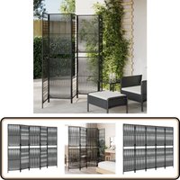 Paravent 5-tlg. Schwarz Poly Rattan - Raumteiler - Paravent - Trennwandsystem - Privacy Screen - Design Möbel Paravent 5-tlg. Schwarz Poly Rattan - Raumteiler - Paravent - Trennwandsystem - Privacy Screen - Design Möbel von VIDAXL