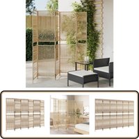 Paravent 6-tlg. Beige Poly Rattan - Raumteiler - Paravent - Trennwandsystem - Privacy Screen - Wohnraumgestaltung Paravent 6-tlg. Beige Poly Rattan - Raumteiler - Paravent - Trennwandsystem - Privacy Screen - Wohnraumgestaltung von VIDAXL