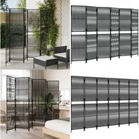 Paravent 6-tlg. Schwarz Poly Rattan - Raumteiler - Paravent - Trennwandsystem - Privacy Screen - Design Möbel - Home & Living Paravent 6-tlg. Schwarz Poly Rattan - Raumteiler - Paravent - Trennwandsystem - Privacy Screen - Design Möbel - Home & Living von VIDAXL