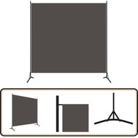 Paravent Anthrazit 175x180 cm Stoff - Paravent - Raumteiler - Trennwandsystem - Sichtschutz - Wohnraumgestaltung von VIDAXL