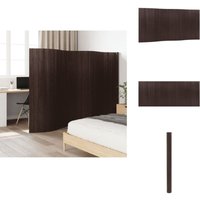 Paravent Dunkelbraun 165x400 cm Bambus - Bambus Raumteiler - Naturholz Raumtrenner - Paravent - Wohnraumgestaltung - Zimmerdeko von VIDAXL