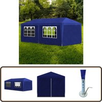 Partyzelt 3x6 m Blau - Partyzelt - Gartenpavillon - Outdoor Zelt - Sommergarten - Grillplatz von VIDAXL