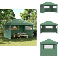 Partyzelt Faltbar Pop-Up mit 3 Seitenteilen Grün - Outdoor-Pavillon - Gartenpavillon - Festzelt - Eventzelt - Partyzelt von VIDAXL