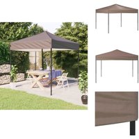 Partyzelt Faltbar Taupe 3x3 m - Outdoor-Zelt - Partyzelt - Gartenpavillon - Sonnenschutz - Campingzelt von VIDAXL