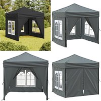 Partyzelt Faltbar mit Seitenwänden Anthrazit 2x2 m - Outdoor-Möbel - Gartenzelt - Sonnenschutz - Partyzelt - Pavillon - Home & Living von VIDAXL