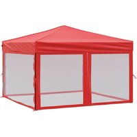 Partyzelt Faltbar mit Seitenwänden Rot 3x3 m Vidaxl von VIDAXL