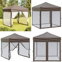 Partyzelt Faltbar mit Seitenwänden Taupe 2x2 m - Outdoor-Zelt - Partyzelt - Gartenpavillon - Sonnenschutz - UV-Schutz - Home & Living von VIDAXL