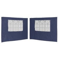 Vidaxl - Partyzelt-Seitenwände 2 Stück mit Fenster pe Blau von VIDAXL