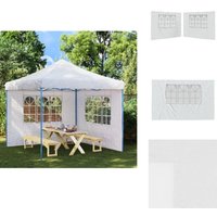 Partyzelt-Seitenwände 2 Stück mit Fenster pe Weiß - Partyzelt Seitenwand - Gartenzeltwand - Sonnenschutz - Wetterfest - pvc von VIDAXL