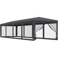 Vidaxl - Partyzelt mit 10 Mesh-Seitenwänden Anthrazit 3x12 m hdpe von VIDAXL