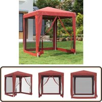 Partyzelt mit 4 Mesh-Seitenwänden Rot 2x2 m hdpe - Partyzelt - Pavillon - Gartenpavillon - Outdoor Zelt - Sommergarten Partyzelt mit 4 Mesh-Seitenwänden Rot 2x2 m hdpe - Partyzelt - Pavillon - Gartenpavillon - Outdoor Zelt - Sommergarten von VIDAXL