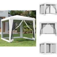 Partyzelt mit 4 Netz-Seitenwänden 2,5 x 2,5 m Weiß - Partyzelt - Gartenparty - Festzelt - Sommergarten - Außenbereich Partyzelt mit 4 Netz-Seitenwänden 2,5 x 2,5 m Weiß - Partyzelt - Gartenparty - Festzelt - Sommergarten - Außenbereich von VIDAXL